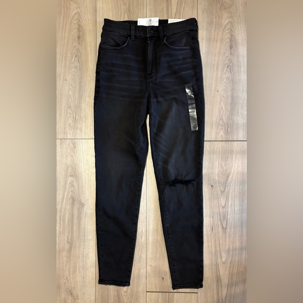 AE Curvy Super Hi-Rise Jegging, Black, Size 8